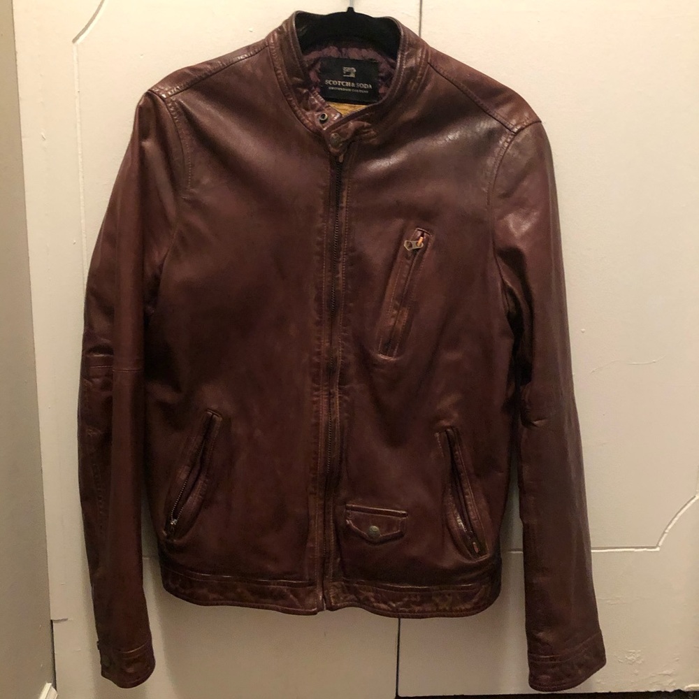 Men’s Genuine Leather Scotch and Soda Jacket